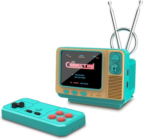 Mini TV Retro Handheld Game Console -JALECO Licensed Classic Games, Portable Gaming Toy with TF Card to Expand 80s 90s Games, Support Two Players & Game Save, Ideal Gift for Boys Girls (Wood) in Kuwait
