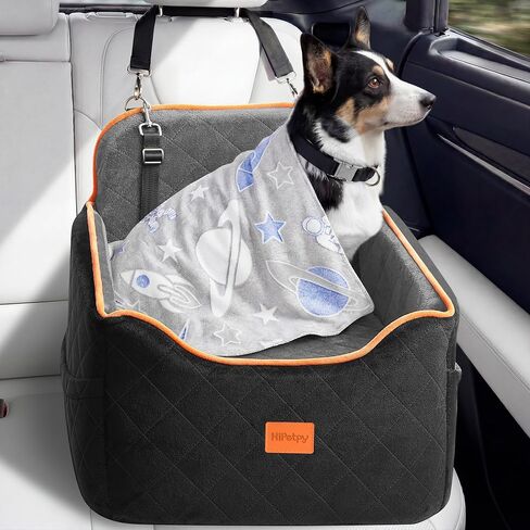 HiPetpy Dog Car Seat 6" Elevated Memory Foam Booster Seat Pet Car Seat in Saudi Arabia