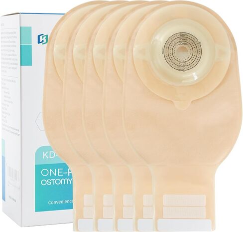 KONWEDA 10 PCS Colostomy Bags,One Piece Drainable Pouches for Ostomy Ileostomy Stoma Care, Cut-to-Fit in Saudi Arabia