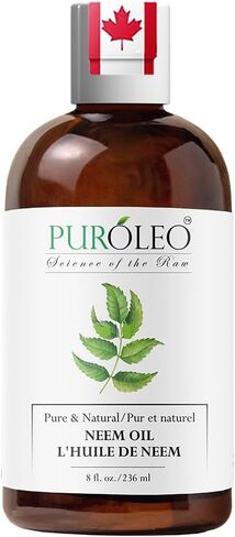 PUROLEO NEEM Oil 128 Fl Oz/3784 ML (Packed In Canada) 100% Pure and Natural Neem Oil for Multipurpose Use | Neem Oil extracted from NEEM Plante Chemical free Neem Oil Spray in Kuwait