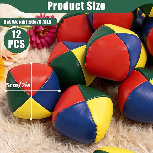ddseexhe12 Pcs 2" Juggling Balls for Beginners,Four Sided Leather Matching in Saudi Arabia