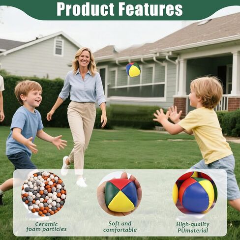 ddseexhe12 Pcs 2" Juggling Balls for Beginners,Four Sided Leather Matching in Saudi Arabia