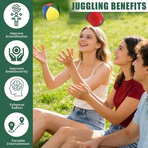ddseexhe12 Pcs 2" Juggling Balls for Beginners,Four Sided Leather Matching in Saudi Arabia