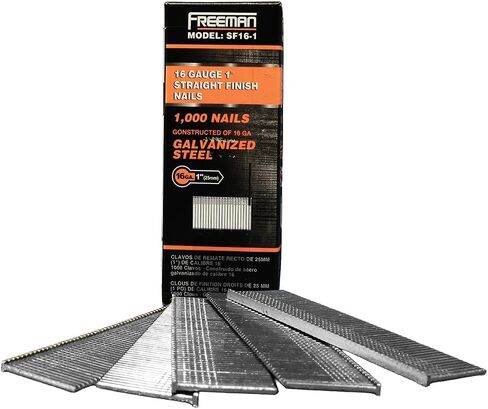 Freeman SF16-1 1-Inch by 16 Gauge Straight Finish Nail, 1000 Per Box in Kuwait