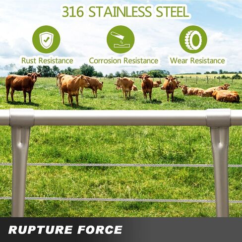 HONYTA 500FT 316 Stainless Steel Wire Rope, Stainless Steel Decking Railing 3/16 inch with 1 x 19 Strands Construction, 4270lbs Breaking Strength Wire Rope Marine Grade for Rail, Deck, Clothesline and DIY Balustrade in Kuwait