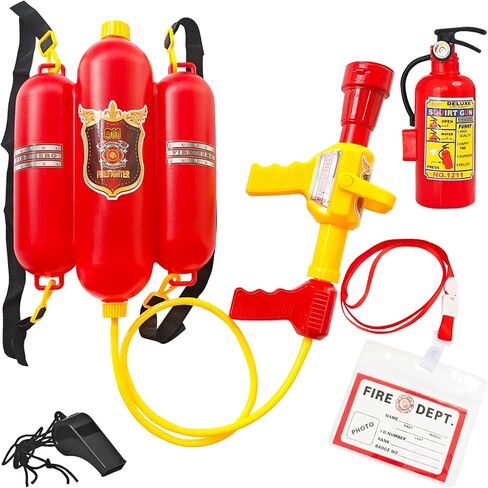 Firefighter Water Gun Backpack, Water Blaster Tank with Hose Sprayer for Outdoor Games, Pool Parties, Beach Fun, and Summer Activities in Saudi Arabia