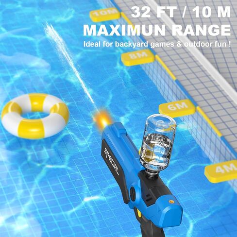 Pakoo Electric Water Gun for Adults Kids, 32FT Long Range & LED Lights in Saudi Arabia