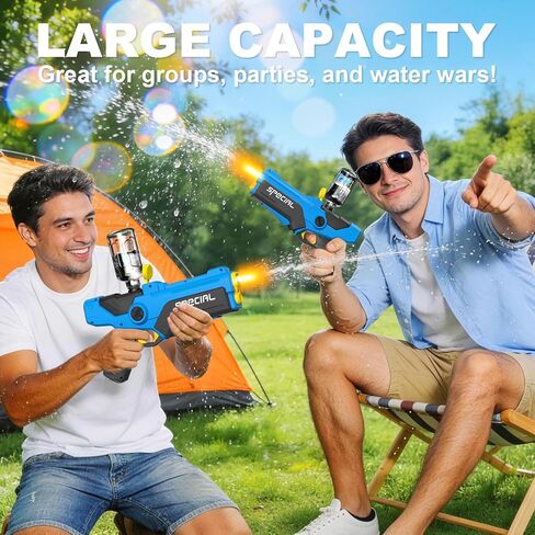 Pakoo Electric Water Gun for Adults Kids, 32FT Long Range & LED Lights in Saudi Arabia