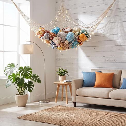 2 Pcs Fish Net Decorations, Natural Cotton Fishing Net Decor in Kuwait