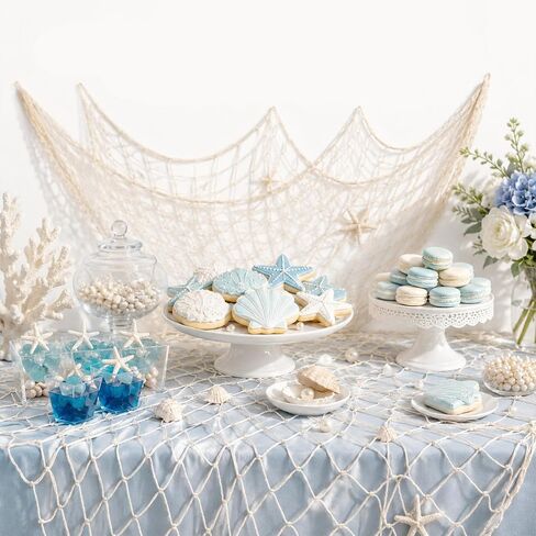 2 Pcs Fish Net Decorations, Natural Cotton Fishing Net Decor in Kuwait