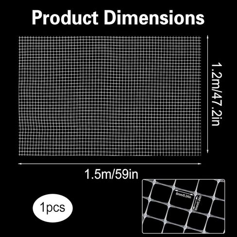 Fish Tank Mesh,3.9 X 4.9 Feet Clear Aquarium Mesh Netting Material in Kuwait