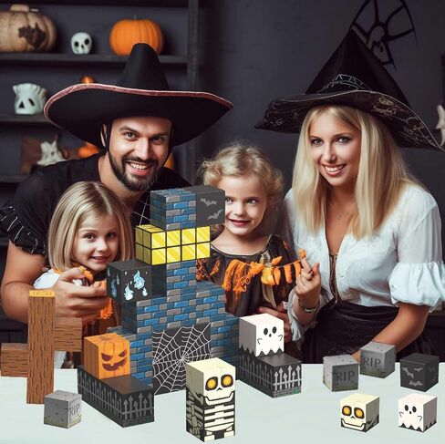 Halloween Themed Magnetic Blocks Skeleton Toy Spooky Town Building Toys in Kuwait