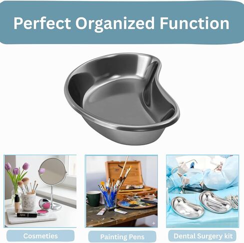 Kidney Tray Stainless Steel SS 304 X-Large Size 12 Inch, 1200 ml Kidney Shaped Emesis Basin Surgical Tray (40 oz) in Kuwait