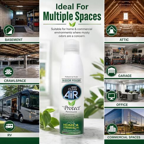 Protect™ Home & Commercial Mold-Treatment Plant-Based Mold-Odor Remover Fogger Treatment - eco-friendly solution for a safer and healthier living and working space (8 oz.) in Kuwait