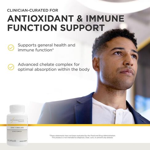 Integrative Therapeutics - Zinc Chelate Zinc Supplement, Immune Support*, High Absorption, 100 Capsules in Kuwait