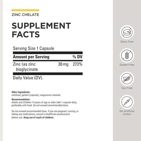 Integrative Therapeutics - Zinc Chelate Zinc Supplement, Immune Support*, High Absorption, 100 Capsules in Kuwait