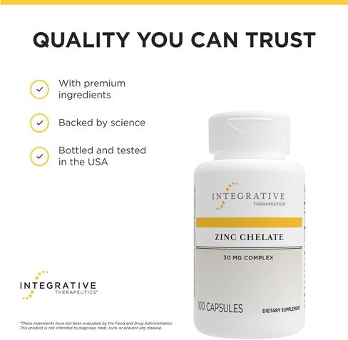 Integrative Therapeutics - Zinc Chelate Zinc Supplement, Immune Support*, High Absorption, 100 Capsules in Kuwait