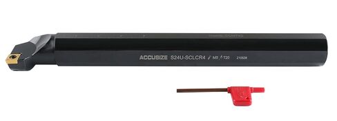 Accusize Industrial Tools 1'' Sclcr Indexable Boring Bar with Ccmt432 Insert Installed, P252-S409 in Saudi Arabia