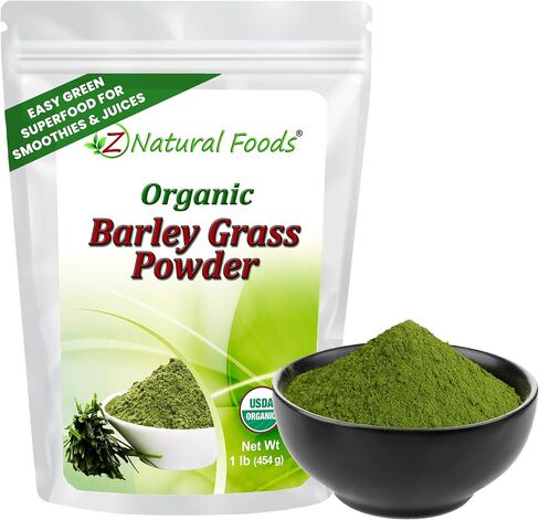 Organic Barley Grass Powder, Antioxidant-Rich, Energy Booster Organic Grass Powder, 100% Natural Superfood, Vegan, Gluten Free, Non-GMO, Kosher, 1 Lb in Saudi Arabia