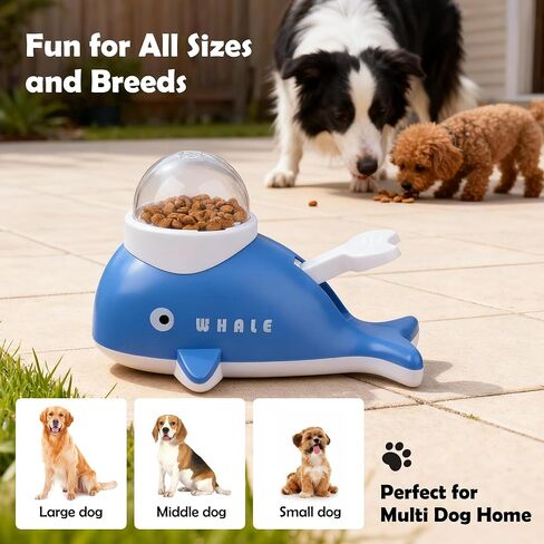 PAWISE Interactive Whale Dog Puzzle Toy & Cat Slow Feeder Food Dispenser in Kuwait