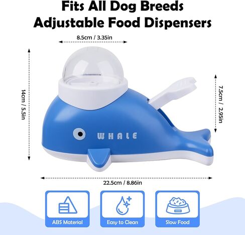 PAWISE Interactive Whale Dog Puzzle Toy & Cat Slow Feeder Food Dispenser in Kuwait