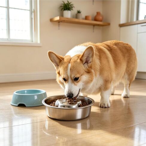 Stainless Steel Slow Feeder Dog Bowls,Slow Food Bowl for Dog & Cat - 1 Cups Capacity,Paw-Shaped Design Pet Food Holder,Metal Non-Slip Lick Plate,Puzzle Maze Dish for Small Sized Breeds - 2 Pack in Saudi Arabia