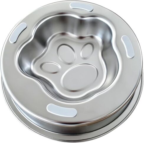 Stainless Steel Slow Feeder Dog Bowls,Slow Food Bowl for Dog & Cat - 1 Cups Capacity,Paw-Shaped Design Pet Food Holder,Metal Non-Slip Lick Plate,Puzzle Maze Dish for Small Sized Breeds - 2 Pack in Saudi Arabia