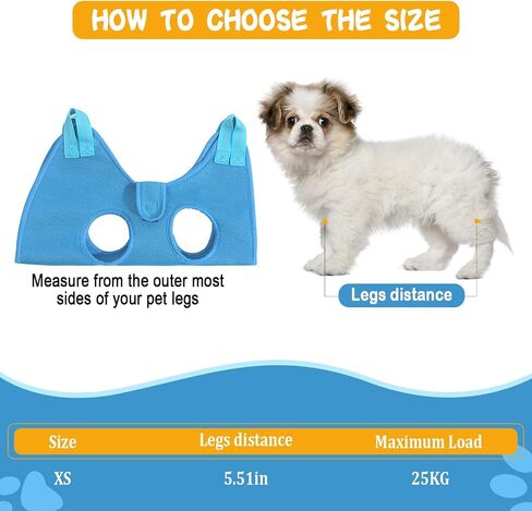 JIURUN Dog Grooming Hammock Harness (S), Dog Sling for Nail Trimming, Hanging Harness Holder for Nail Clippers, Pet Comb Bat Costume Wings for Cats Dogs in Kuwait