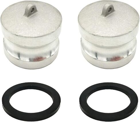 2PCS Aluminum Type DP Cam and Groove Fitting, Female Coupler x Female NPT, with 2PCS Camlock Gasket Fitting (0.5") in Kuwait