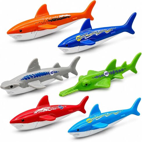 Haktoys Pool Diving Toy Set – Sinking Torpedoes for Kids & Adults | Fast-Sinking Pool Torpedo Rockets for Swim Training, Underwater Games & Water Play (Set of 8 Pieces) in Saudi Arabia