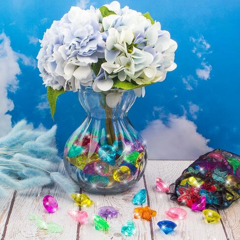 60pcs Diving Gems Pool Toys, Colorful Acrylic Diamond Pirate Treasure in Kuwait
