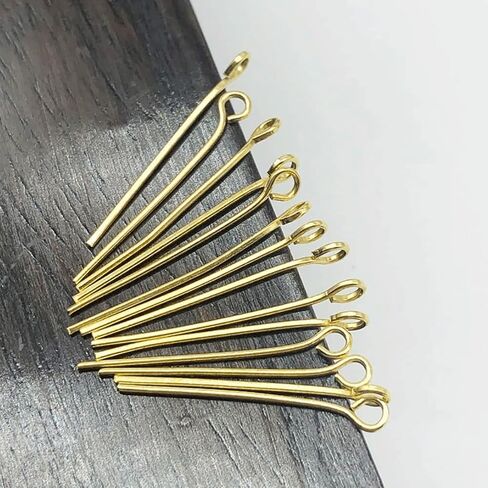 500PCS Gold Plated Metal Wire Eyepins, 9-Shape Open Eye Head Pins for Jewelry Making, 0.79inch Needles Eyepins Bulk for DIY Crafts Earrings Pendants Necklaces Bracelet Jewelry Finding Making in Kuwait