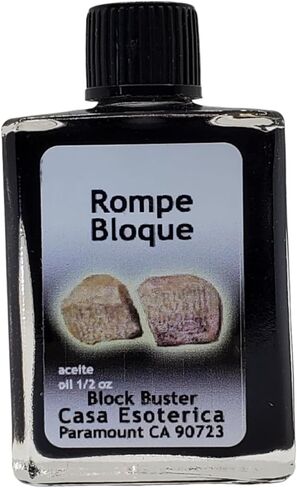 Block Buster Oil (Rompe Bloque Aceite) Spiritual Anointing Oil by CASA ESOTERICA MAGICK SPACE- Overcoming Obstacles - Break Through Limits & Achieve Success-0.5 FL OZ (1 Pack) in Kuwait