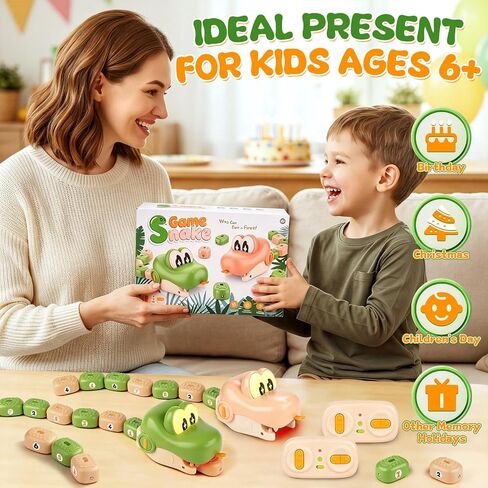2-Player Magnetic Snake Game, Remote Control Snake Toy with Lights & Sounds in Kuwait