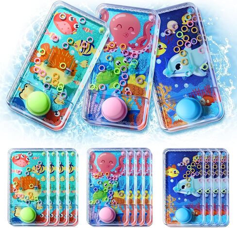 Cleboen 12 Pack Handheld Water Games for Kids, Water Ring Toss Handheld Games Under the Sea Party Favors Goodie Bag Stuffers Classroom Rewards for Boys Girls, Stress-Relief Car Games Travel Toys in Saudi Arabia