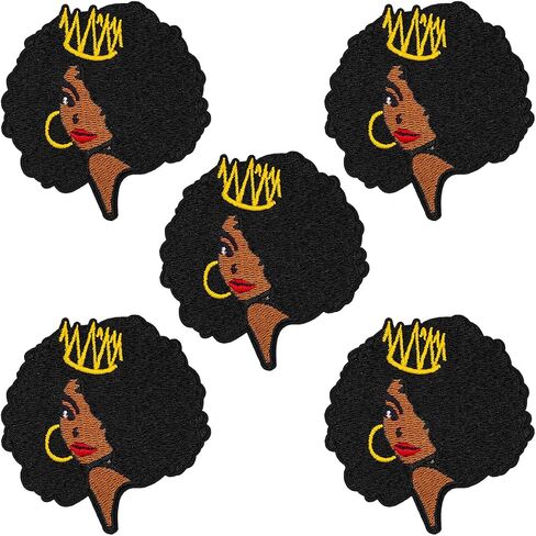 15PCS Black Girl Iron On Patches Cute Afro Girl Sew On Embroidered Patch Inspirational Melanin Magic Appliques Decor for Clothing Jackets Jeans Backpacks Trucker Hats Bags DIY Crafts for Kids Adults in Saudi Arabia