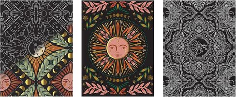Brea Reese Scratch Art Paper Pad - Sun & Moon Metallic DIY Craft Kit in Saudi Arabia