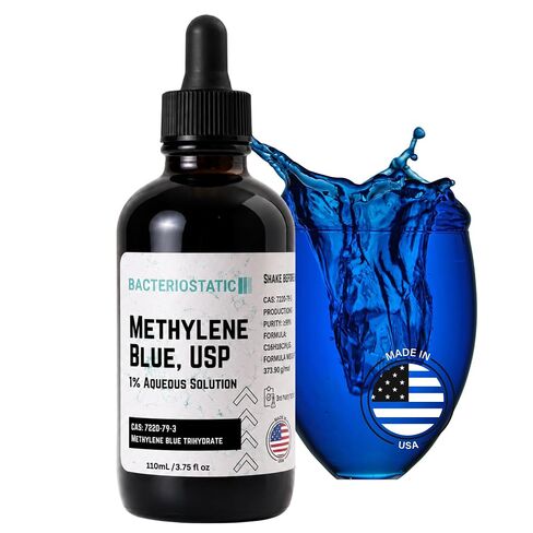 Methylene Blue, 100 mL Pharmaceutical Grade 1% Aqueous Solution USP 3.38 fl oz in Kuwait