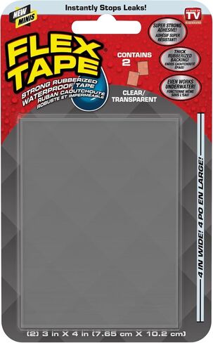 Flex Tape, 4 in x 5 ft, Gray, Original Thick Flexible Rubberized Waterproof Tape - Seal and Patch Leaks, Works Underwater, Indoor Outdoor Projects - Home RV Roof Plumbing and Pool Repairs in Kuwait
