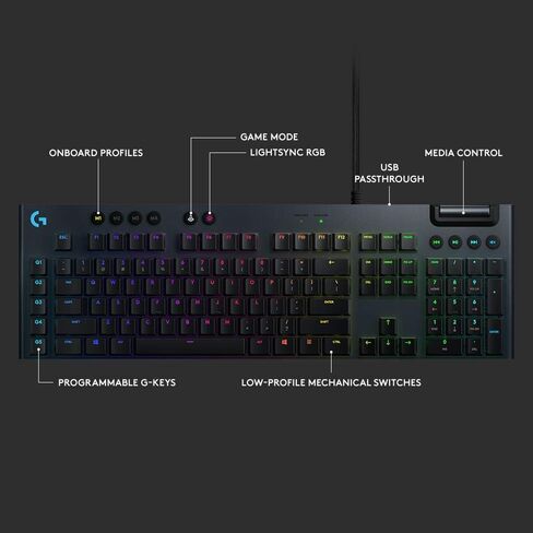 Logitech G815 LIGHTSYNC RGB Mechanical USB Gaming Keyboard, GL Linear (Renewed) in Saudi Arabia