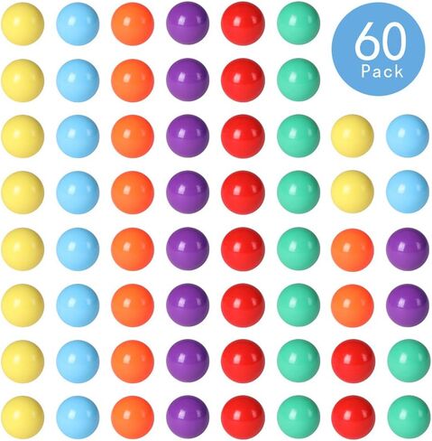 Game Replacement Balls for Chinese Checker,60 Pcs Solid Color Replacement Marbles for Marble Run, Marbles Game,DIY Decoration(5/8 Inch/6 Colors) in Kuwait