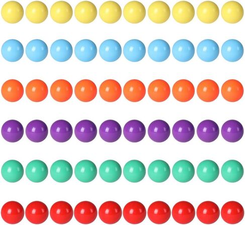 Game Replacement Balls for Chinese Checker,60 Pcs Solid Color Replacement Marbles for Marble Run, Marbles Game,DIY Decoration(5/8 Inch/6 Colors) in Kuwait
