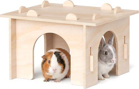 Guinea Pig Hideout, Large Wooden Guinea Pig House Hut, Bunny House in Saudi Arabia