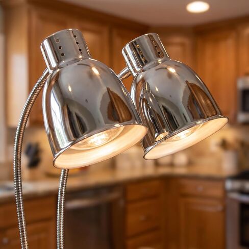 Food Heat Lamps with Dual 250w Bulbs Food Warmer Lights Food Heating Warmer Lamp Restaurant Kitchen Buffet Warmer Table (Double Head) in Kuwait
