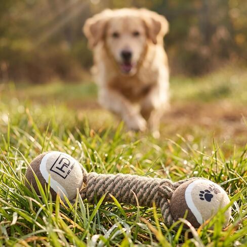 Tennis Ball Rope Toy for Dogs, 2-in-1 Fetch & Tug Chew Toy, Tug of War Toy in Saudi Arabia