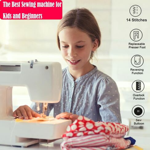 Sewing Machine for Beginners with Extension Table, Portable Mini in Kuwait