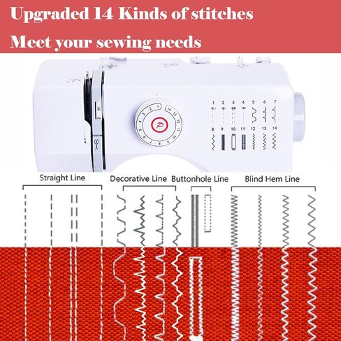 Sewing Machine for Beginners with Extension Table, Portable Mini in Kuwait