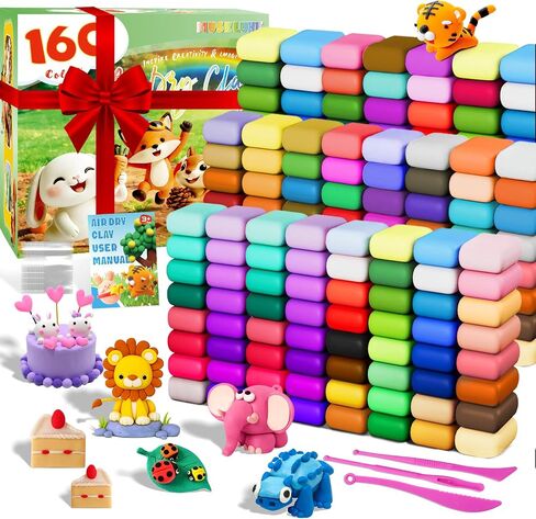 MuseLuxe 120 Colors Air Dry Clay Kit with Sculpting Tools in Kuwait