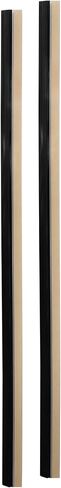 Prime-Line 650-1010 Restroom Door Privacy Cover, Black, 2-1/8 x 58 In., Rigid Plastic and Flexible Vinyl Restroom Stall Gap Filler, Provides Privacy, Easy to Install Self-Adhesive (Single Pack) in Kuwait