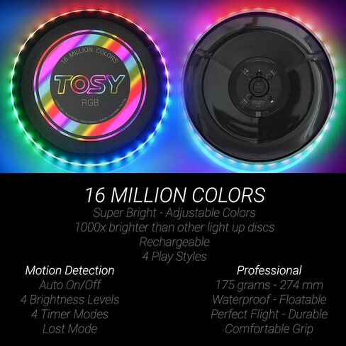 TOSY Bundle of 3 - Frisbee 108 LEDs - 2X RGB Black + RGB White in Kuwait